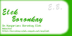 elek boronkay business card